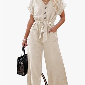 Elegant Cream Jumpsuit